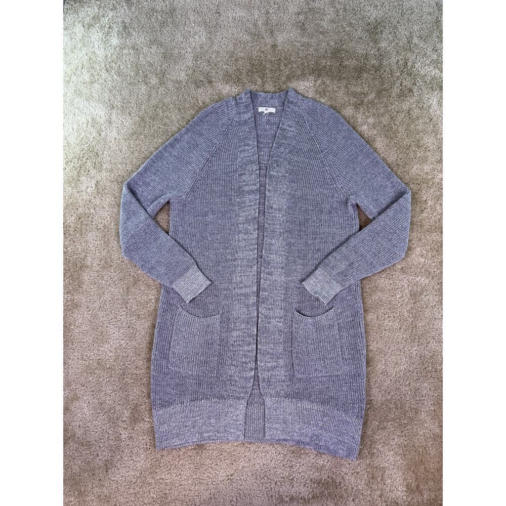 BP. Women's Griffin Open Front Pocket Cardigan In Grey Medium E334